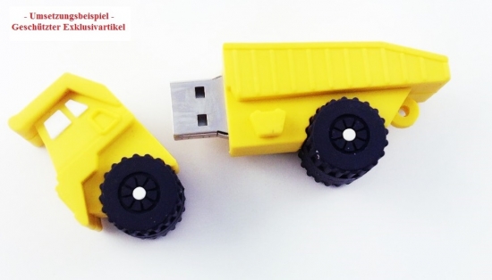 USB-Stick in Sonderform Kipplaster