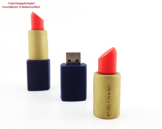 USB-Stick in Sonderform Lippenstift 