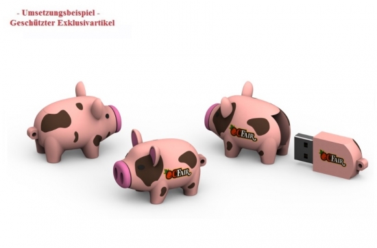 USB-Stick in Sonderform Comic Schwein