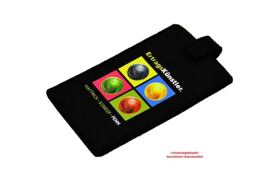 Smartphone-Tasche aus Polyester Filz mit Klettverschluss