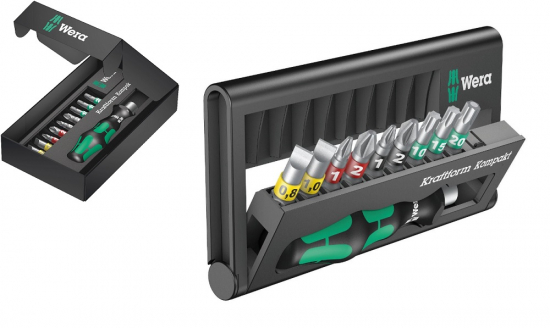 Bit-Set Kompakt 13 Tool Finder WERA  1-farbig bedruckt auf dem Bit-Check