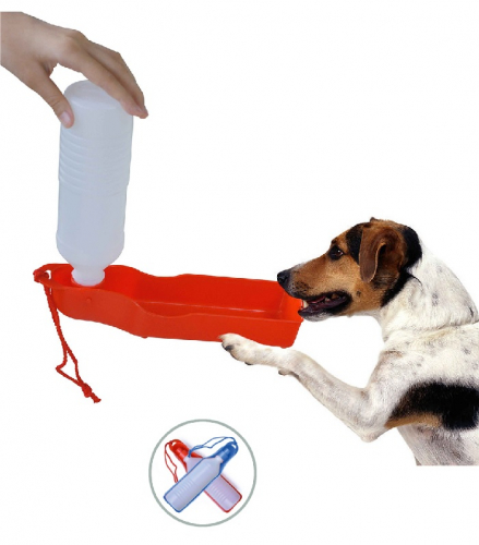 Hunde-Trinkflasche mit Napf